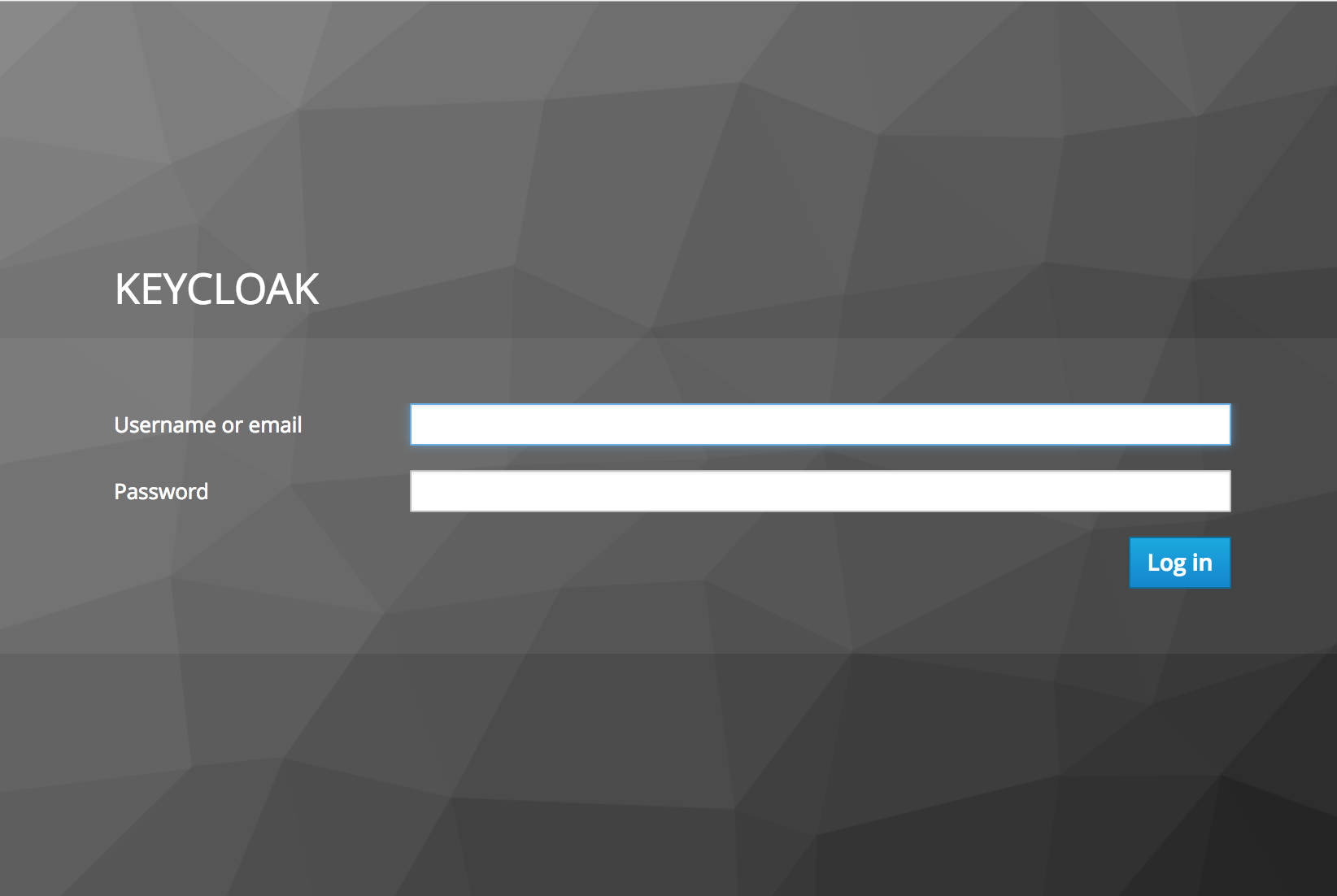 Keycloak login page